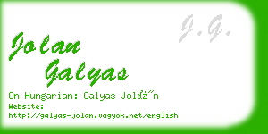 jolan galyas business card